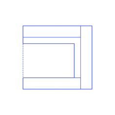 Layouts Pantries Butler Open U Shape 2 Side Adjacent Line Art Illustration Svg, Free Vectors File